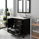 Modern Fittings Caroline Avenue 36" Single Bath Vanity with Quartz Top and Square Sink