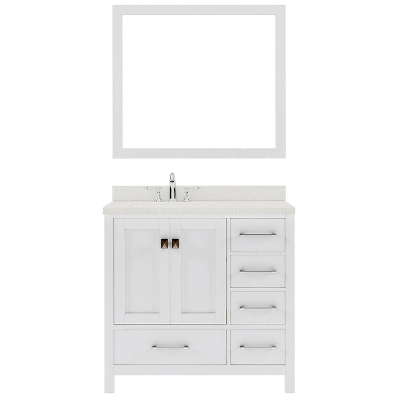 Modern Fittings Caroline Avenue 36" Single Bath Vanity with Quartz Top and Square Sink