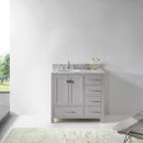 Modern Fittings Caroline Avenue 36" Single Bath Vanity with Marble Top and Round Sink