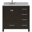 Modern Fittings Caroline Avenue 36" Single Bath Vanity with Marble Top and Round Sink