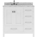 Modern Fittings Caroline Avenue 36" Single Bath Vanity with Marble Top and Round Sink