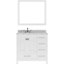 Modern Fittings Caroline Avenue 36" Single Bath Vanity with Marble Top and Round Sink Faucet