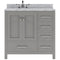 Modern Fittings Caroline Avenue 36" Single Bath Vanity with Marble Top and Square Sink