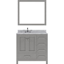 Modern Fittings Caroline Avenue 36" Single Bath Vanity with Marble Top and Square Sink Faucet