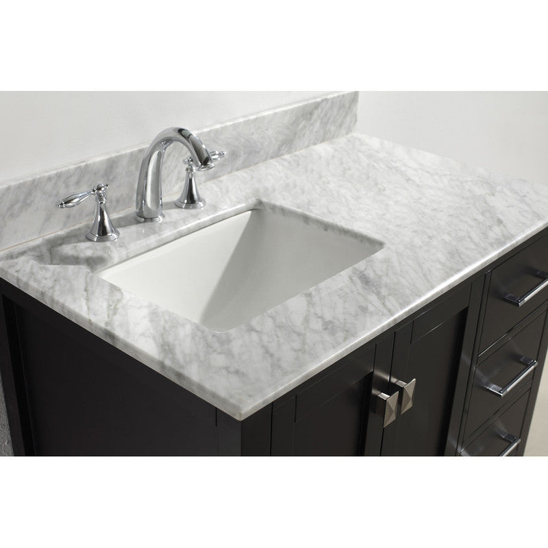 Modern Fittings Caroline Avenue 36" Single Bath Vanity with Marble Top and Square Sink Faucet