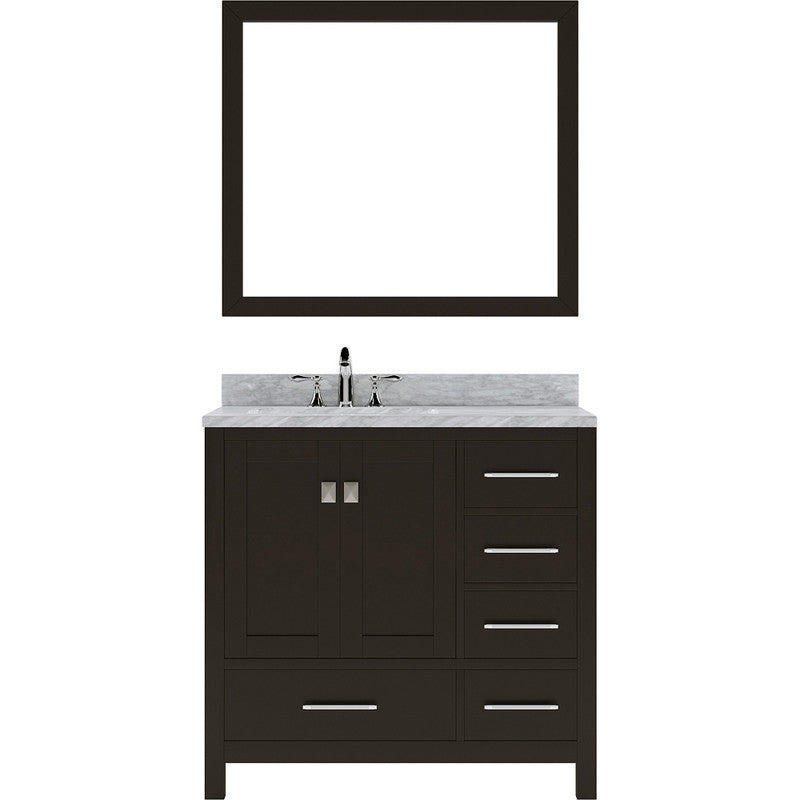 Modern Fittings Caroline Avenue 36" Single Bath Vanity with Marble Top and Square Sink