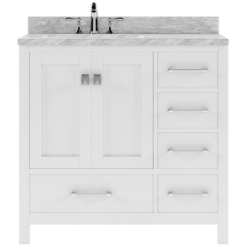 Modern Fittings Caroline Avenue 36" Single Bath Vanity with Marble Top and Square Sink