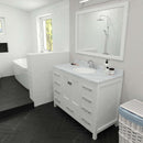 Modern Fittings Caroline Avenue 48" Single Bath Vanity with Calacatta Quartz Top and Round Sink