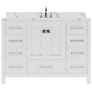 Modern Fittings Caroline Avenue 48" Single Bath Vanity with Calacatta Quartz Top and Round Sink