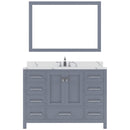 Modern Fittings Caroline Avenue 48" Single Bath Vanity with Calacatta Quartz Top and Square Sink Faucet