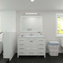 Modern Fittings Caroline Avenue 48" Single Bath Vanity with Calacatta Quartz Top and Square Sink