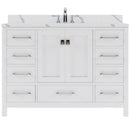 Modern Fittings Caroline Avenue 48" Single Bath Vanity with Calacatta Quartz Top and Square Sink