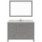 Modern Fittings Caroline Avenue 48" Single Bath Vanity with Cultured Marble Quartz Top and Round Sink Faucet