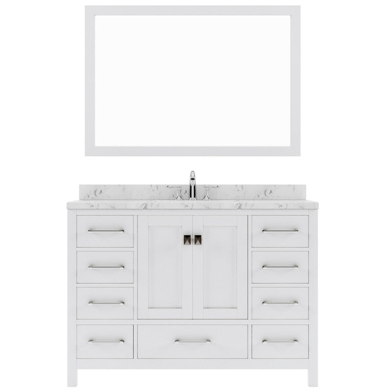 Modern Fittings Caroline Avenue 48" Single Bath Vanity with Cultured Marble Quartz Top and Round Sink