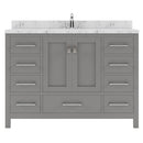 Modern Fittings Caroline Avenue 48" Single Bath Vanity with Cultured Marble Quartz Top and Square Sink