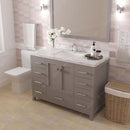 Modern Fittings Caroline Avenue 48" Single Bath Vanity with Cultured Marble Quartz Top and Square Sink