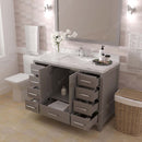 Modern Fittings Caroline Avenue 48" Single Bath Vanity with Cultured Marble Quartz Top and Square Sink