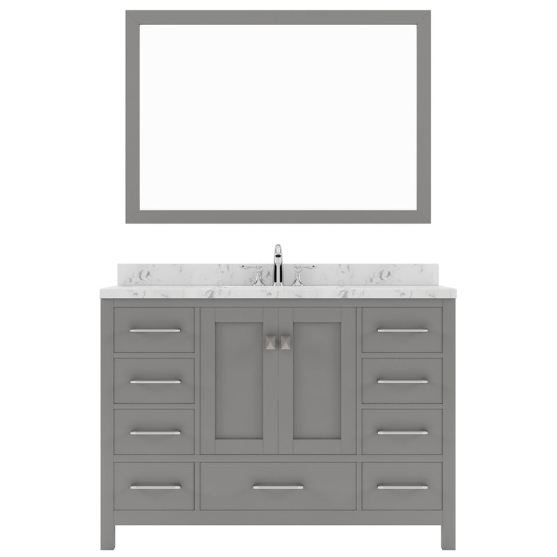 Modern Fittings Caroline Avenue 48" Single Bath Vanity with Cultured Marble Quartz Top and Square Sink