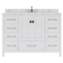 Modern Fittings Caroline Avenue 48" Single Bath Vanity with Cultured Marble Quartz Top and Square Sink