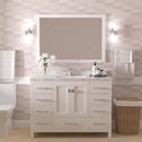 Modern Fittings Caroline Avenue 48" Single Bath Vanity with Cultured Marble Quartz Top and Square Sink