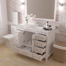 Modern Fittings Caroline Avenue 48" Single Bath Vanity with Cultured Marble Quartz Top and Square Sink Faucet