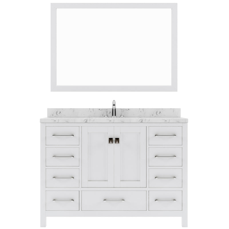 Modern Fittings Caroline Avenue 48" Single Bath Vanity with Cultured Marble Quartz Top and Square Sink