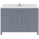 Modern Fittings Caroline Avenue 48" Single Bath Vanity with Quartz Top and Round Sink