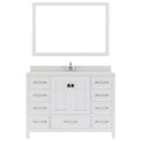 Modern Fittings Caroline Avenue 48" Single Bath Vanity with Quartz Top and Round Sink Faucet