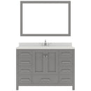 Modern Fittings Caroline Avenue 48" Single Bath Vanity with Quartz Top and Square Sink Faucet 