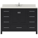 Modern Fittings Caroline Avenue 48" Single Bath Vanity with Quartz Top and Square Sink