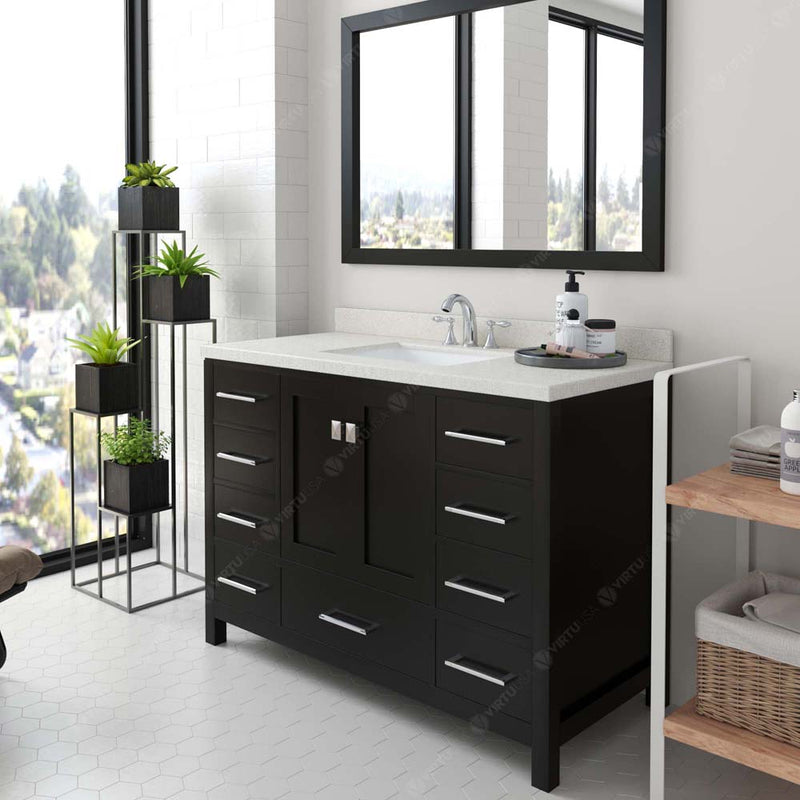 Modern Fittings Caroline Avenue 48" Single Bath Vanity with Quartz Top and Square Sink