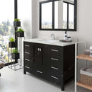 Modern Fittings Caroline Avenue 48" Single Bath Vanity with Quartz Top and Square Sink Faucet 