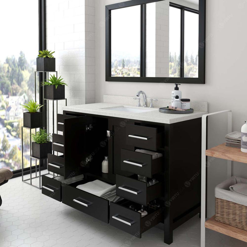 Modern Fittings Caroline Avenue 48" Single Bath Vanity with Quartz Top and Square Sink