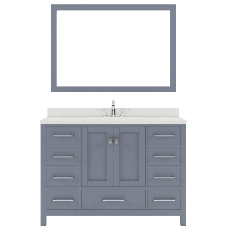 Modern Fittings Caroline Avenue 48" Single Bath Vanity with Quartz Top and Square Sink