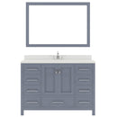 Modern Fittings Caroline Avenue 48" Single Bath Vanity with Quartz Top and Square Sink Faucet 