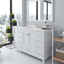 Modern Fittings Caroline Avenue 48" Single Bath Vanity with Quartz Top and Square Sink Faucet 