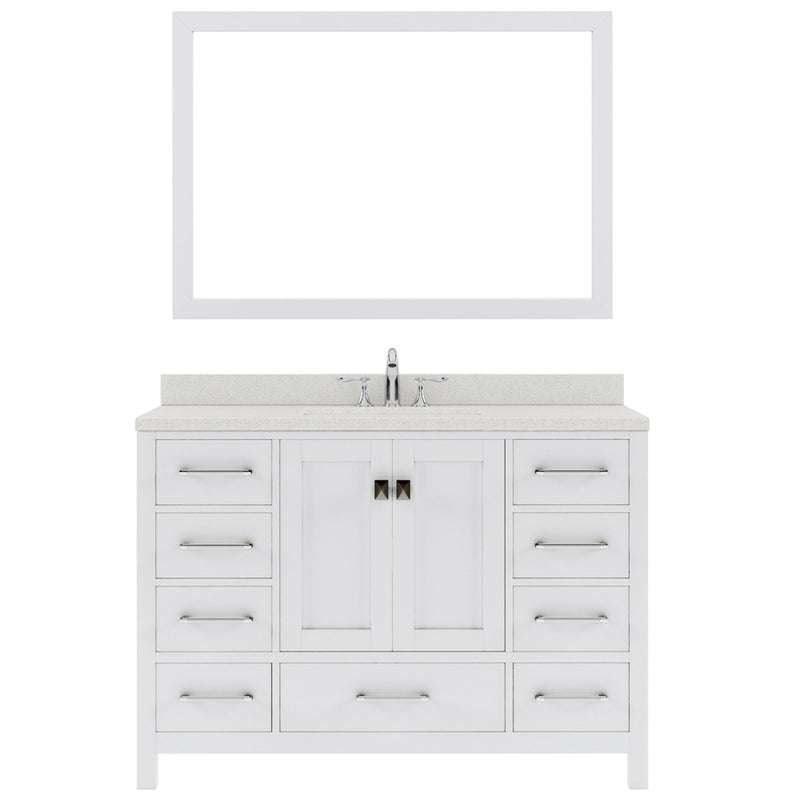 Modern Fittings Caroline Avenue 48" Single Bath Vanity with Quartz Top and Square Sink