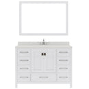 Modern Fittings Caroline Avenue 48" Single Bath Vanity with Quartz Top and Square Sink Faucet 