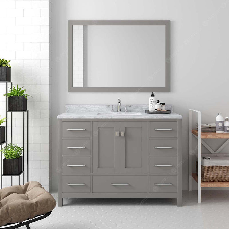 Modern Fittings Caroline Avenue 48" Single Bath Vanity with Marble Top and Round Sink Faucet