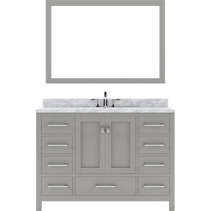 Modern Fittings Caroline Avenue 48" Single Bath Vanity with Marble Top and Round Sink Faucet