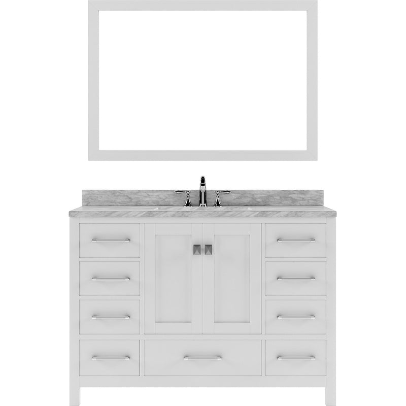 Modern Fittings Caroline Avenue 48" Single Bath Vanity with Marble Top and Round Sink Faucet