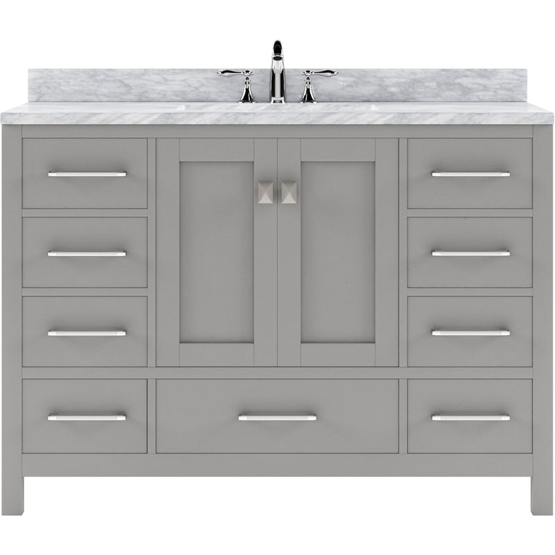 Modern Fittings Caroline Avenue 48" Single Bath Vanity with Marble Top and Square Sink