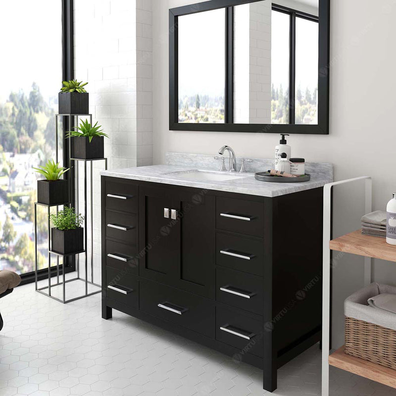 Modern Fittings Caroline Avenue 48" Single Bath Vanity with Marble Top and Square Sink