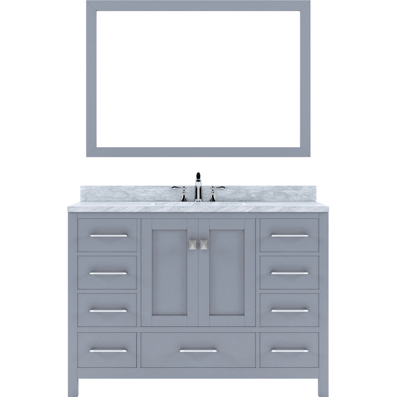 Modern Fittings Caroline Avenue 48" Single Bath Vanity with Marble Top and Square Sink