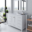 Modern Fittings Caroline Avenue 48" Single Bath Vanity with Marble Top and Square Sink Faucet