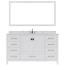 Modern Fittings Caroline Avenue 60" Single Bath Vanity with Calacatta Quartz Top and Round Sink