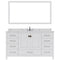 Modern Fittings Caroline Avenue 60" Single Bath Vanity Calacatta Quartz Top and Round Sink Faucet