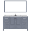 Modern Fittings Caroline Avenue 60" Single Bath Vanity with Calacatta Quartz Top and Square Sink