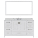 Modern Fittings Caroline Avenue 60" Single Bath Vanity with Calacatta Quartz Top and Square Sink