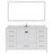 Modern Fittings Caroline Avenue 60" Single Bath Vanity with Calacatta Quartz Top and Square Sink Faucet